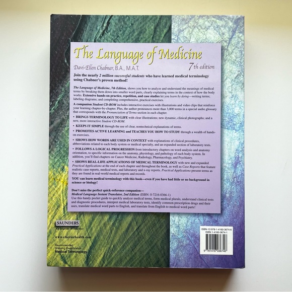 The Language of Medicine 7th Edition by Davi-Ellen Chabner (Paperback) - Picture 3 of 7